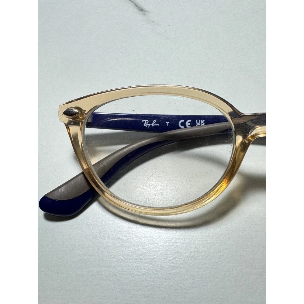 Ray-Ban RB 1612 3905 Kids Eyeglasses Honey Navy Blue Cat Eye Frames‎ 46-15 130